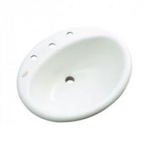 Bayfield Drop-In Bathroom Sink in White
