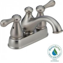 Leland 4 in. Centerset 2-Handle Low-Arc Bathroom Faucet in Stainless