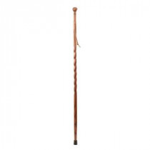 48 in. Twisted Oak Royal Turned Knob Walking Stick in Red