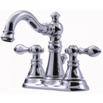 Signature Collection 4 in. Centerset 2-Handle Bathroom Faucet with Pop-Up Drain in Chrome