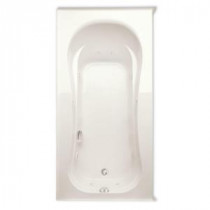 Vecelli 6 ft. Left Drain Acrylic Soaking Tub in Biscuit