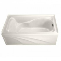 Cadet 5 ft. x 32 in. Right Drain Soaking Tub with Integral Apron in Linen