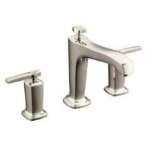 Margaux Deck-Mount 2-Handle High-Flow Bath Faucet Trim Kit in Vibrant Polished Nickel (Valve Not Included)