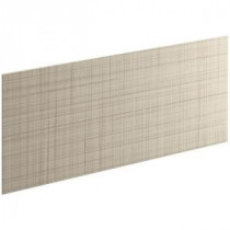 Choreograph 0.3125 in. x 60 in. x 28 in. 1-Piece Shower Wall Panel in Almond with Linen Texture
