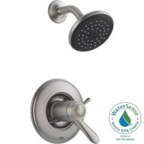 Lahara TempAssure 17T Series 1-Handle Shower Faucet Trim Kit Only in Stainless (Valve Not Included)