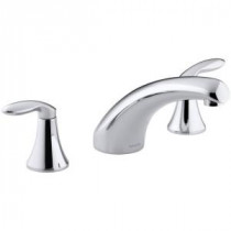 Coralais 8 in. Widespread 2-Handle Low-Arc Bathroom Faucet Trim in Polished Chrome (Valve Not Included)
