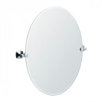 Jewel 21.75 in. Oval Mirror in Chrome