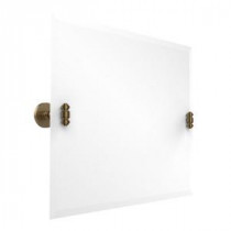 South Beach Collection 26 in. x 21 in. Rectangular Landscape Single Tilt Mirror with Beveled Edge in Brushed Bronze