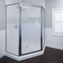 Deluxe 24-1/4 in. x 68-5/8 in. Framed Neo-Angle Shower Door in Silver