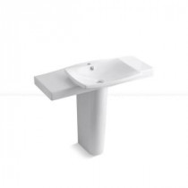 Escale Pedestal Combo Bathroom Sink Combo in White