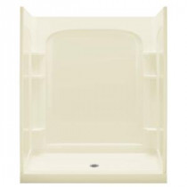 Ensemble 35-1/4 in. x 60 in. x 77 in. Curve Shower Kit in Biscuit