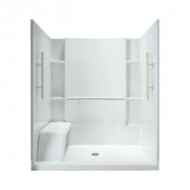 Accord 36 in. x 60 in. x 74-1/2 in. Shower Stall in White