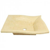 Stone Vessel Sink in Egyptian Yellow Marble