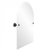 Waverly Place Collection 21 in. x 29 in. Frameless Arched Top Single Tilt Mirror with Beveled Edge in Oil Rubbed Bronze