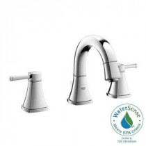 Grandera Deck-Mount 2-Handle Low Arc Bathroom Faucet in StarLight Chrome