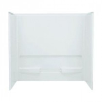 Advantage 30 in. x 60 in. x 56-1/4 in. 3-piece Direct-to-Stud Wall Set Backer in White