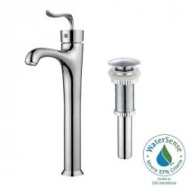 Coda Single Hole Single-Handle Bathroom Faucet with Matching Pop-Up Drain in Chrome