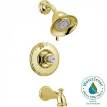 Victorian 1-Handle 3-Spray Tub and Shower Faucet Trim Kit Only in Polished Brass (Valve and Handles Not Included)