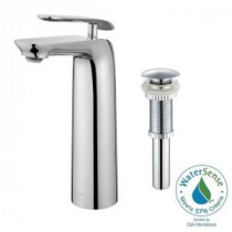 Seda Single Hole Single-Handle Bathroom Faucet with Matching Pop-Up Drain in Chrome