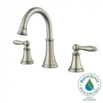 Courant 8 in. Widespread 2-Handle High-Arc Bathroom Faucet in Brushed Nickel