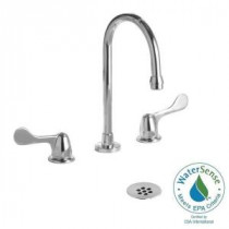 Commercial 8 in. Widespread 2-Handle High-Arc Bathroom Faucet in Chrome with Grid Strainer