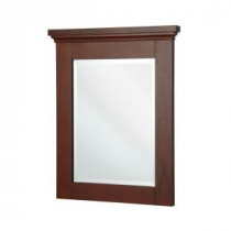 Manchester 32 in. L x 29 in. W Wall Mirror in Mahogany