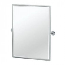 Vogue 28.50 in. x 32.50 in. Framed Single Large Rectangle Mirror in Chrome