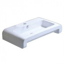 Isabella Wall-Mounted Bathroom Sink in White