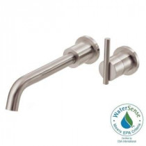 Parma 1-Handle Wall-Mount Bathroom Faucet with Touch Down Drain Trim Only in Brushed Nickel (DISCONTINUED)