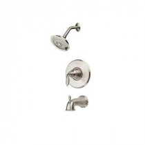 Avalon Single-Handle 5-Spray Tub and Shower Faucet Trim Kit in Brushed Nickel (Valve Not Included)