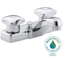 Triton 4 in. Centerset 2-Handle Low-Arc Bathroom Faucet in Polished Chrome