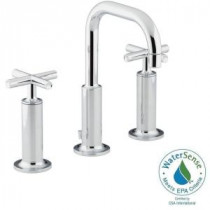 Purist 8 in. Widespread 2-Handle Bathroom Faucet in Polished Chrome