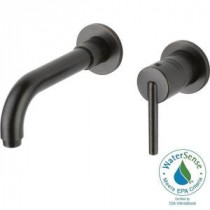 Trinsic Single-Handle Wall Mount Bathroom Faucet with Low-Arc in Venetian Bronze