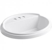 Tresham Drop-in Bathroom Sink in White