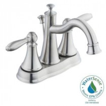 9500 Series 4 in. Centerset 2-Handle High Arc Bathroom Faucet in Brushed Nickel