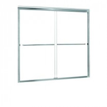 Cove 54 in. to 58 in. x 55 in. Semi-Framed Sliding Bypass Tub/Shower Door in Silver with 1/4 in. Clear Glass