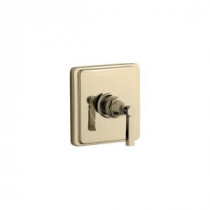 Pinstripe Pure 1-Handle Rite-Temp Pressure-Balancing Valve Trim Kit in Vibrant French Gold (Valve Not Included)