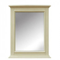 Bufford 30 in. L x 24 in. W Framed Mirror in Antique White