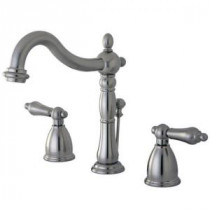 Victorian 8 in. Widespread 2-Handle Bathroom Faucet in Satin Nickel