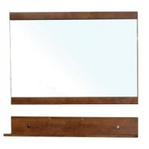 Lawson 34 in. L x 44 in. W Wall Mirror Cabinet in Walnut