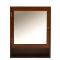 Austell 22 in. W Wall Cabinet with Mirror in Espresso