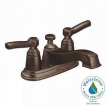 Rothbury 4 in. Centerset 2-Handle Low-Arc Bathroom Faucet in Oil Rubbed Bronze