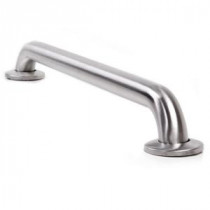32 in. x 1-1/4 in. Concealed Screw Grab Bar in Brushed Stainless Steel