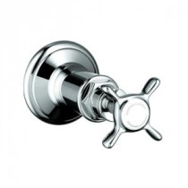 Axor Montreux Volume Control 1-Handle Valve Trim Kit in Chrome with Cross Handle (Valve Not Included)