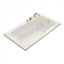 Mariposa 5.5 ft. Whirlpool Tub with Heater and Reversible Drain in Biscuit