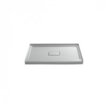 Archer 48 in. x 36 in. Single Shower Receptor with Removable Cover in Ice Grey