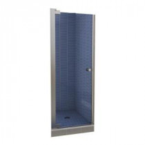 Insight 30-1/2 in. x 67 in. Swing-Open Semi-Framed Pivot Shower Door in Chrome with 6 MM Clear Glass