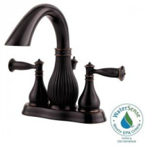 Virtue 4 in. 2-Handle High-Arc Bathroom Faucet in Tuscan Bronze