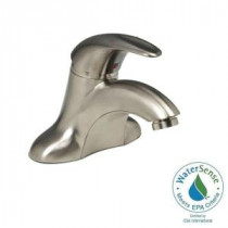 Reliant 3 4 in. Centerset Single Handle Bathroom Faucet in Satin Nickel with Vandal-Resistant Non-Aerator Spray