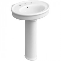 Willamette Pedestal Combo Bathroom Sink in White